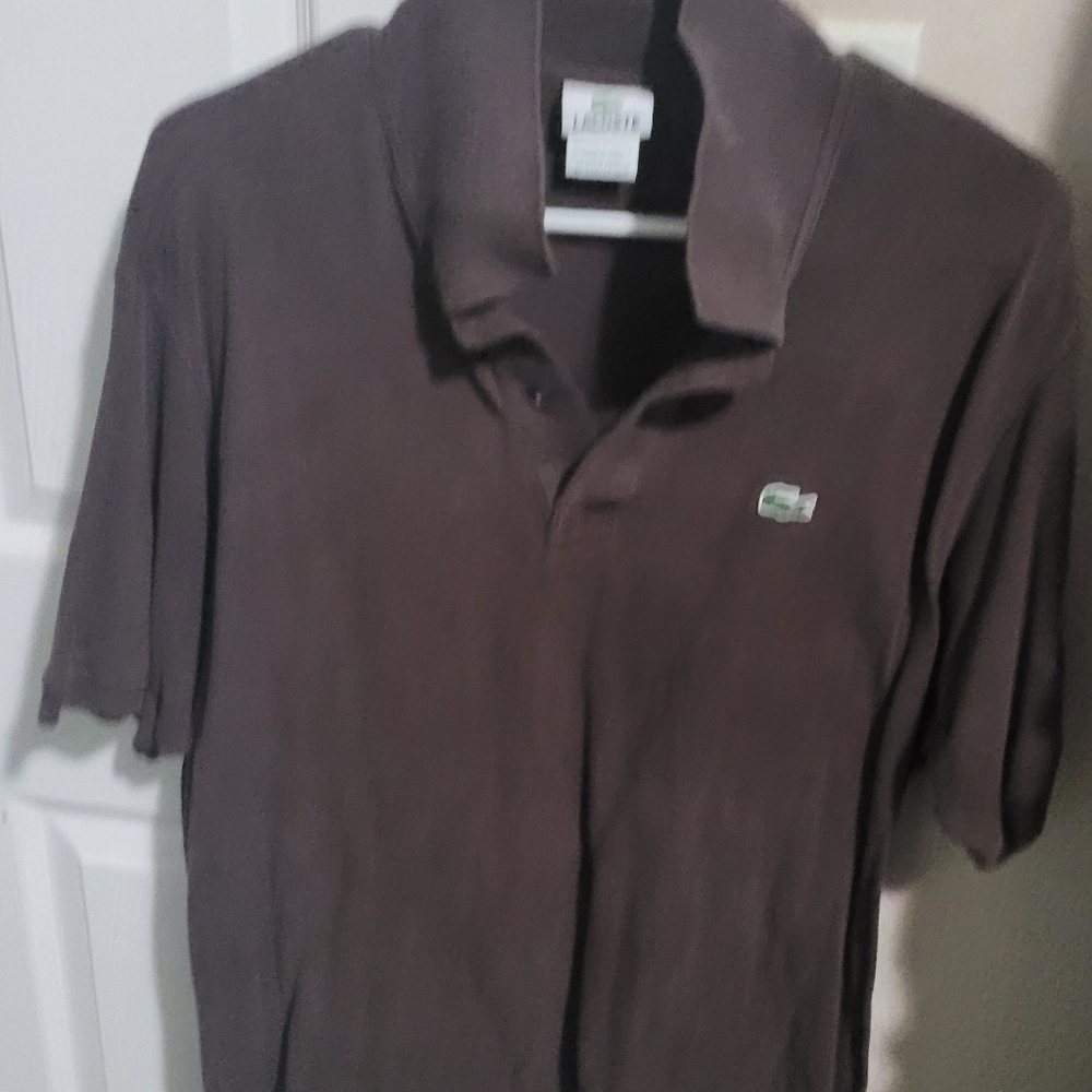 Lacoste brown polo size 7